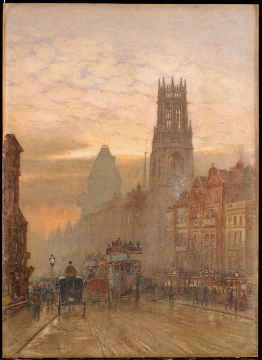 Fleet Street by Temple Bar by Herbert Menzies Marshall
