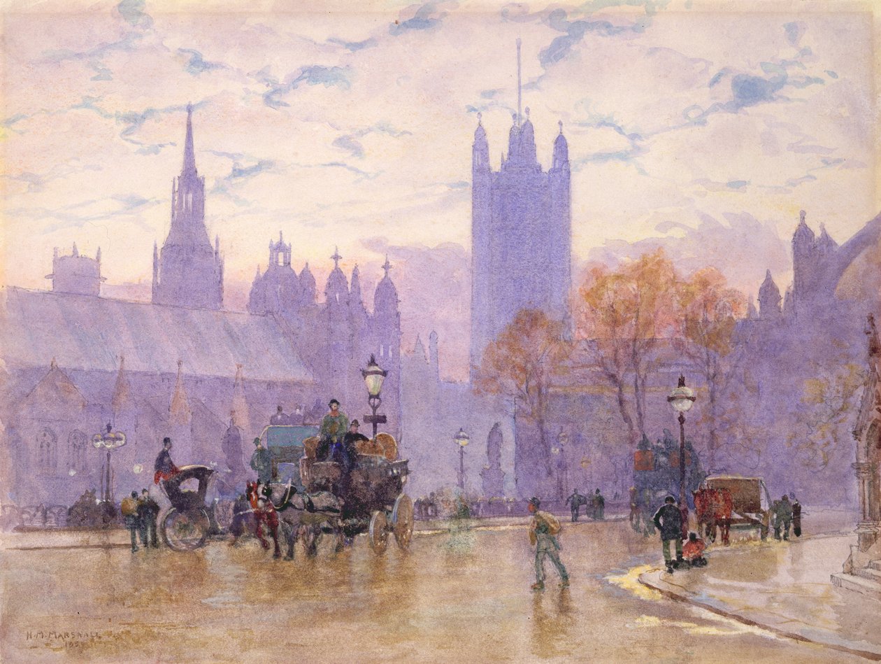 Morning in Parliament Square, 1889 by Herbert Menzies Marshall