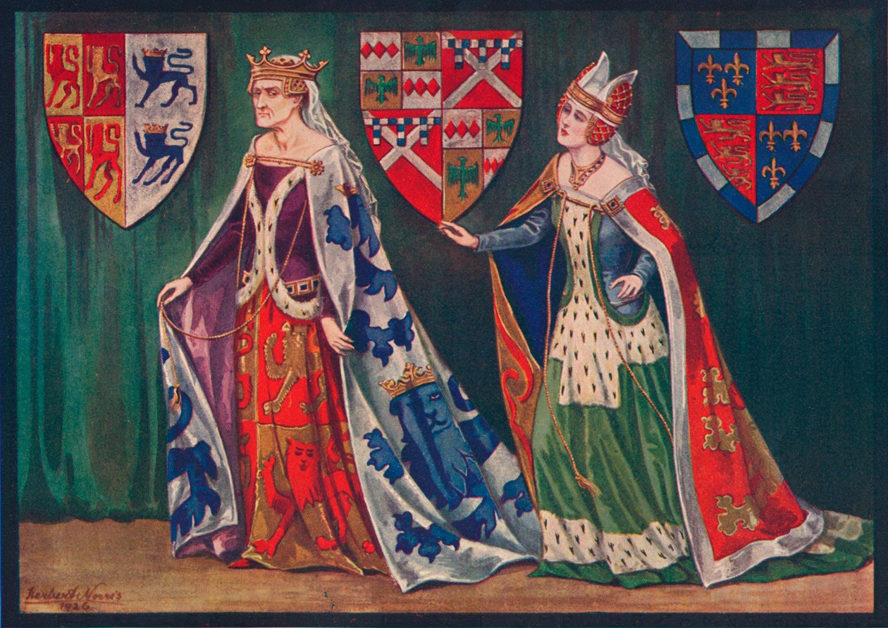 Margaret, Princess of Wales, 1410. Joice, Lady Tiptoft, 1460, 1926 by Herbert Norris