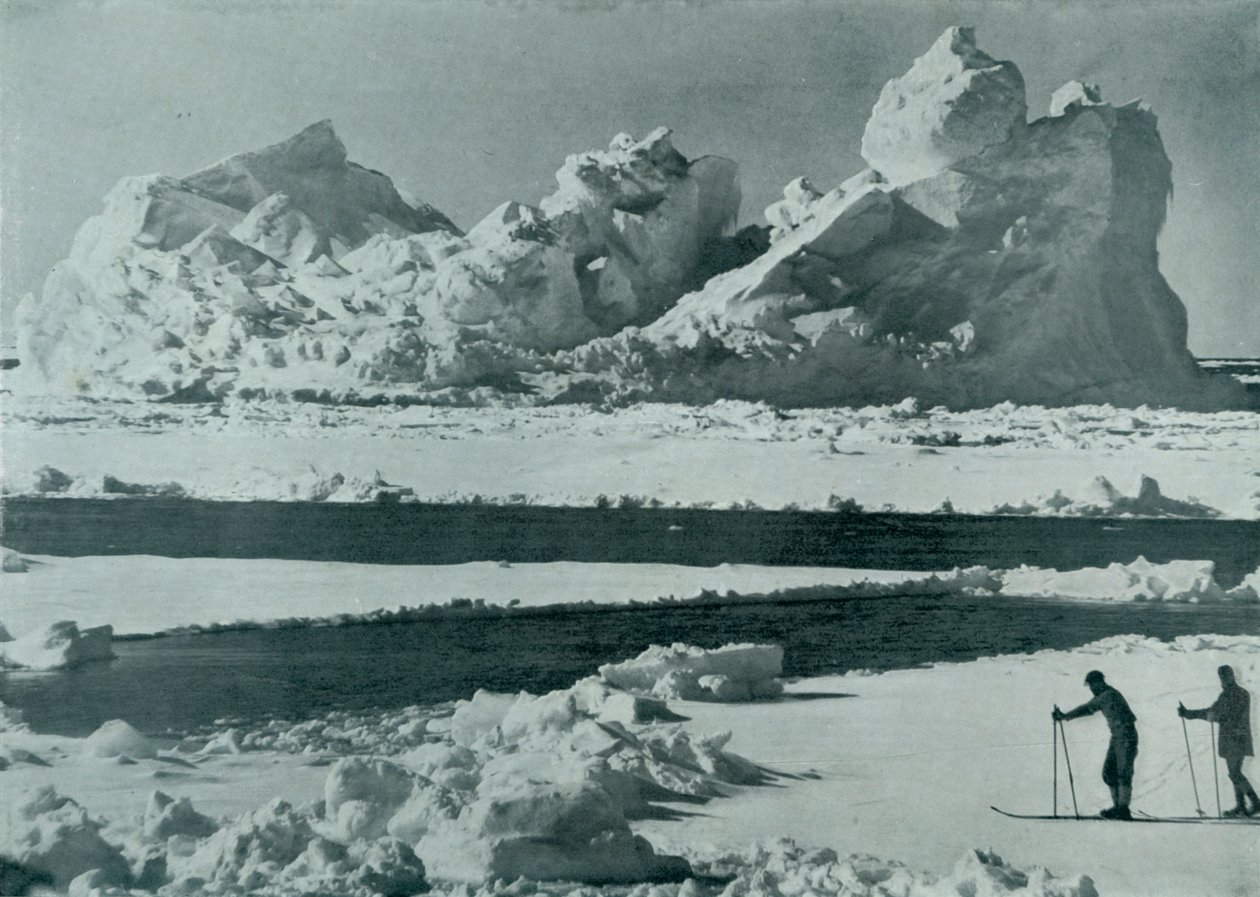 A Berg Breaking Up in the Pack by Herbert Ponting