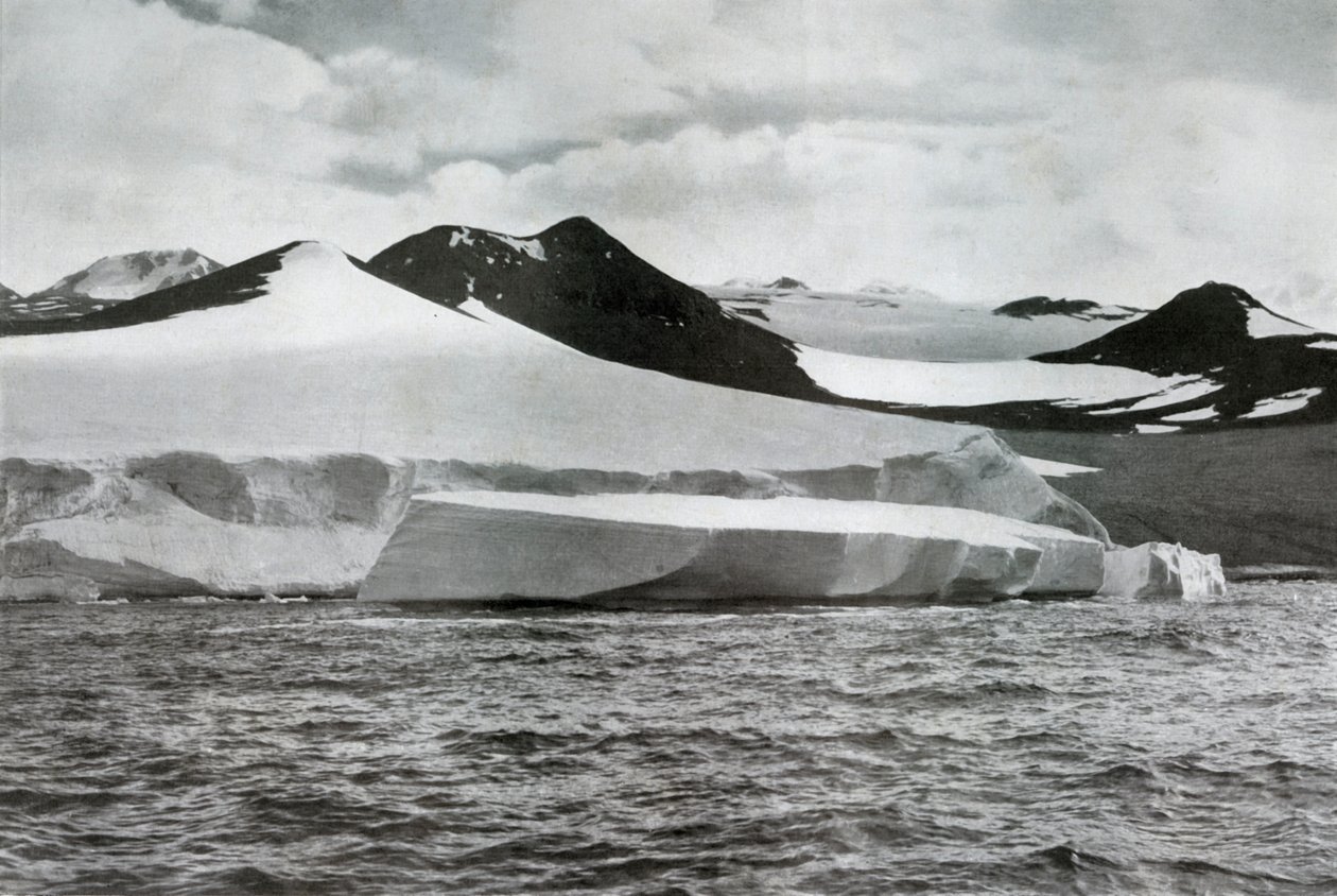 A Berg Calving from a Glacier at Cape Crozier by Herbert Ponting
