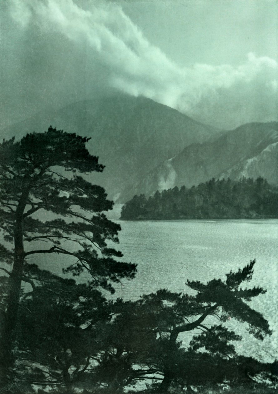Approaching Storm on Lake Motosu by Herbert Ponting