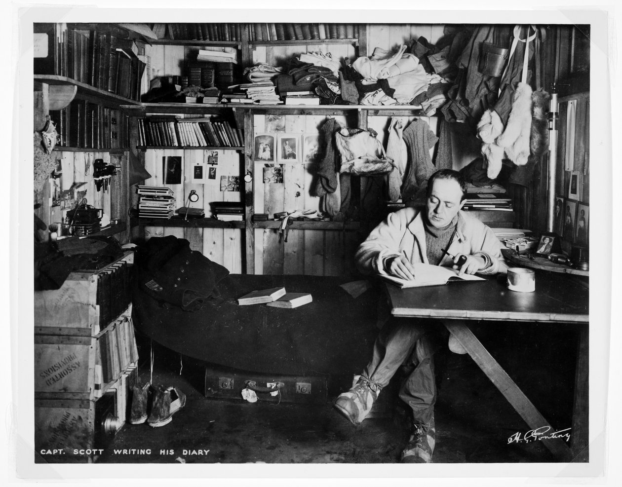 Captain Scott Writing His Diary, During the 