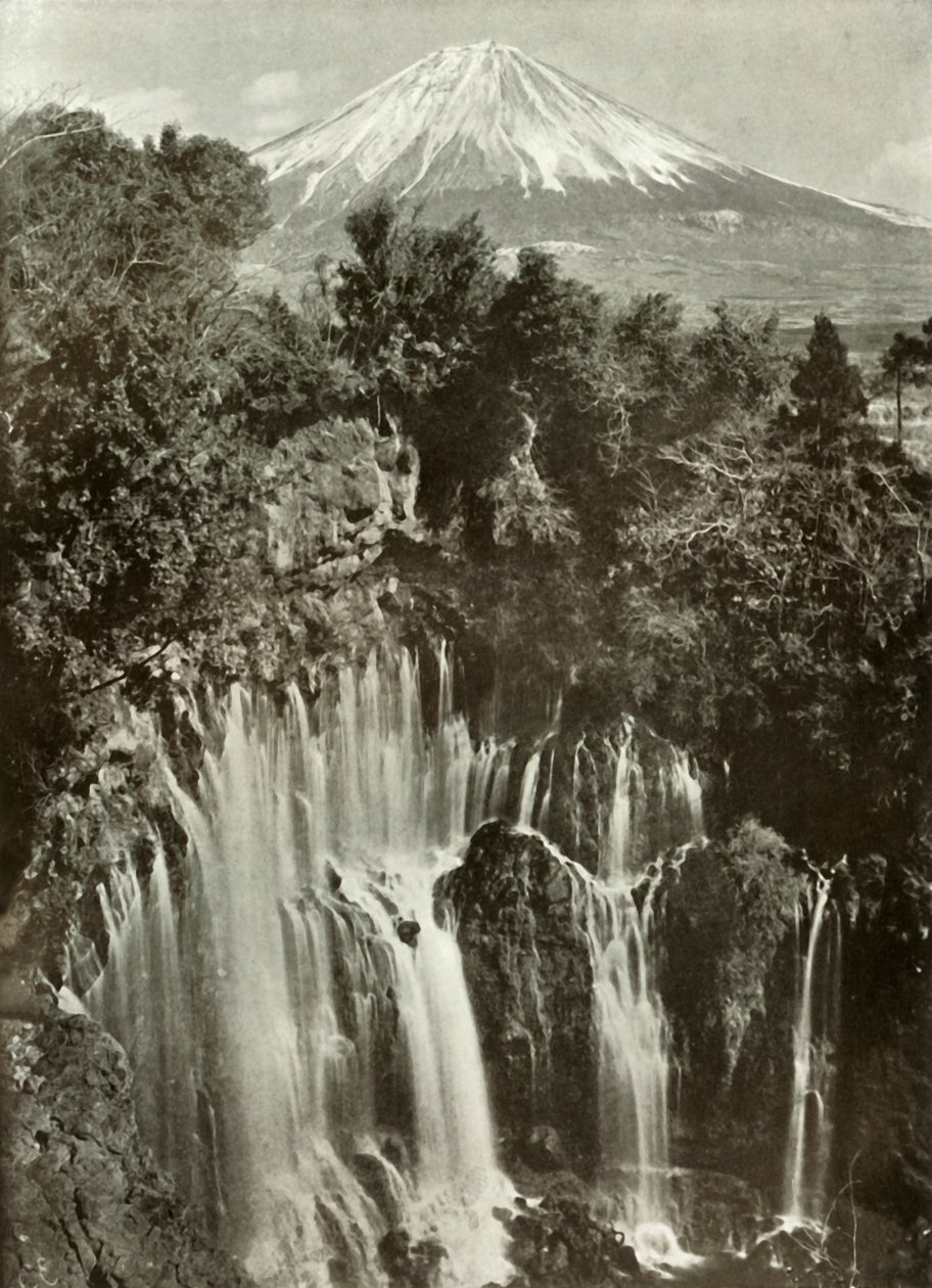 Fuji and the Shira-Ito Waterfall, 1910 by Herbert Ponting