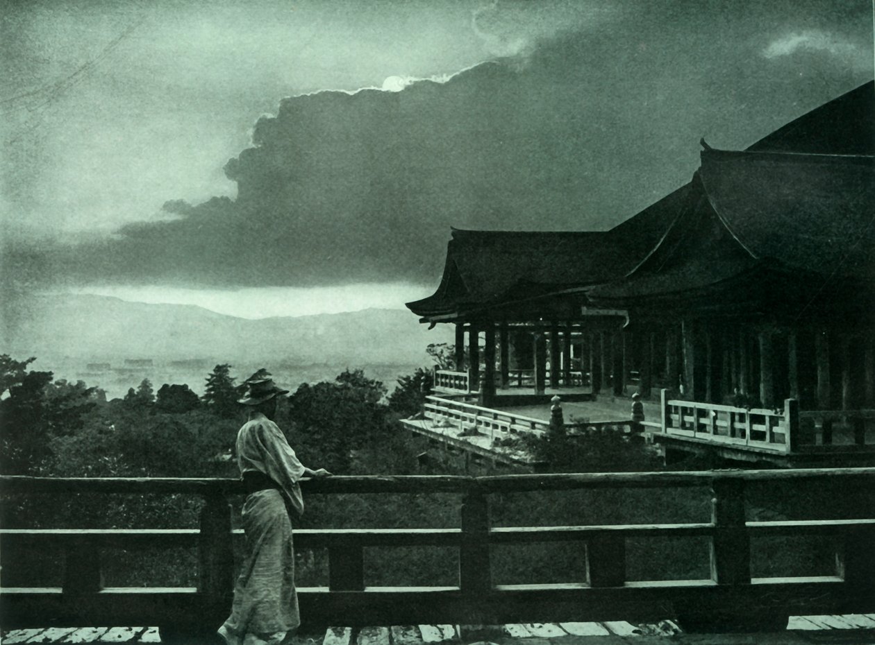 Moonlight at Kiyomizu-Dera, 1910 by Herbert Ponting