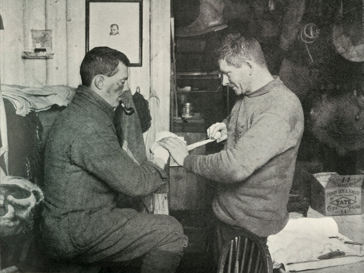 Petty Officer Evans Binding Up Dr. Atkinson