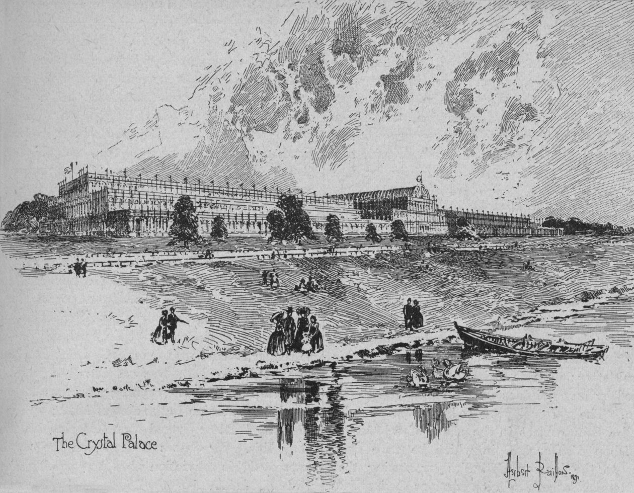 The Crystal Palace in Hyde Park, London, 1851, 1891 by Herbert Railton
