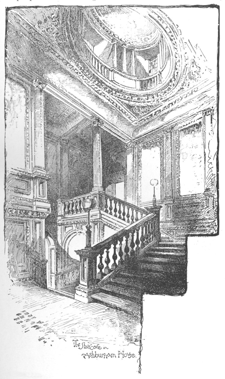 The Staircase, Ashburnham House by Herbert Railton