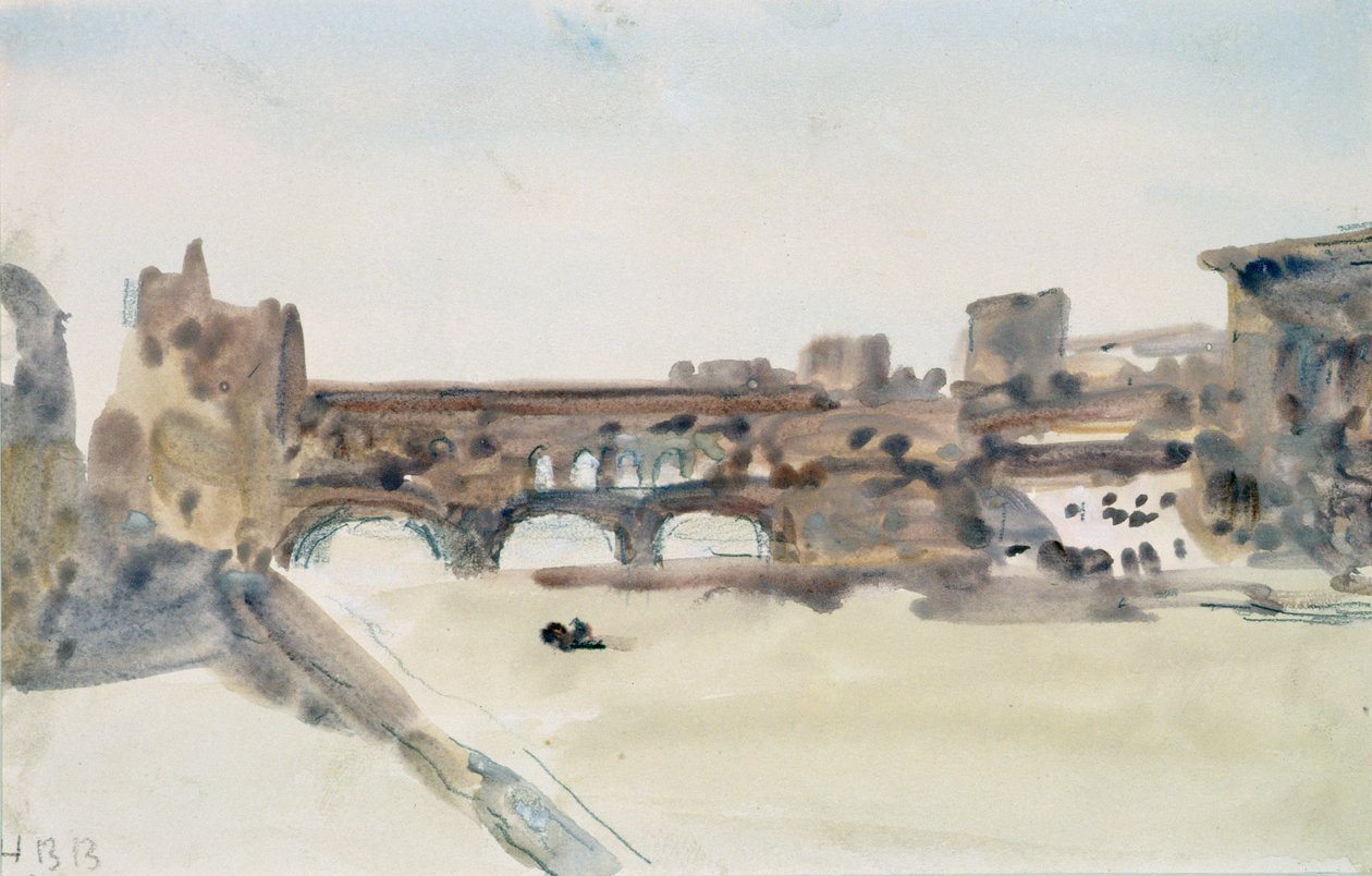 The Ponte Vecchio, Florence by Hercules Brabazon Brabazon