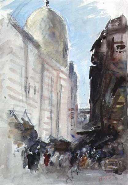 A Mosque in Cairo by Hercules Brabazon Brabazon