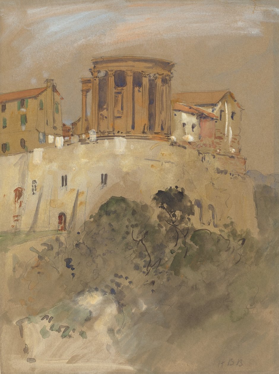 Temple of Vesta at Tivoli by Hercules Brabazon Brabazon