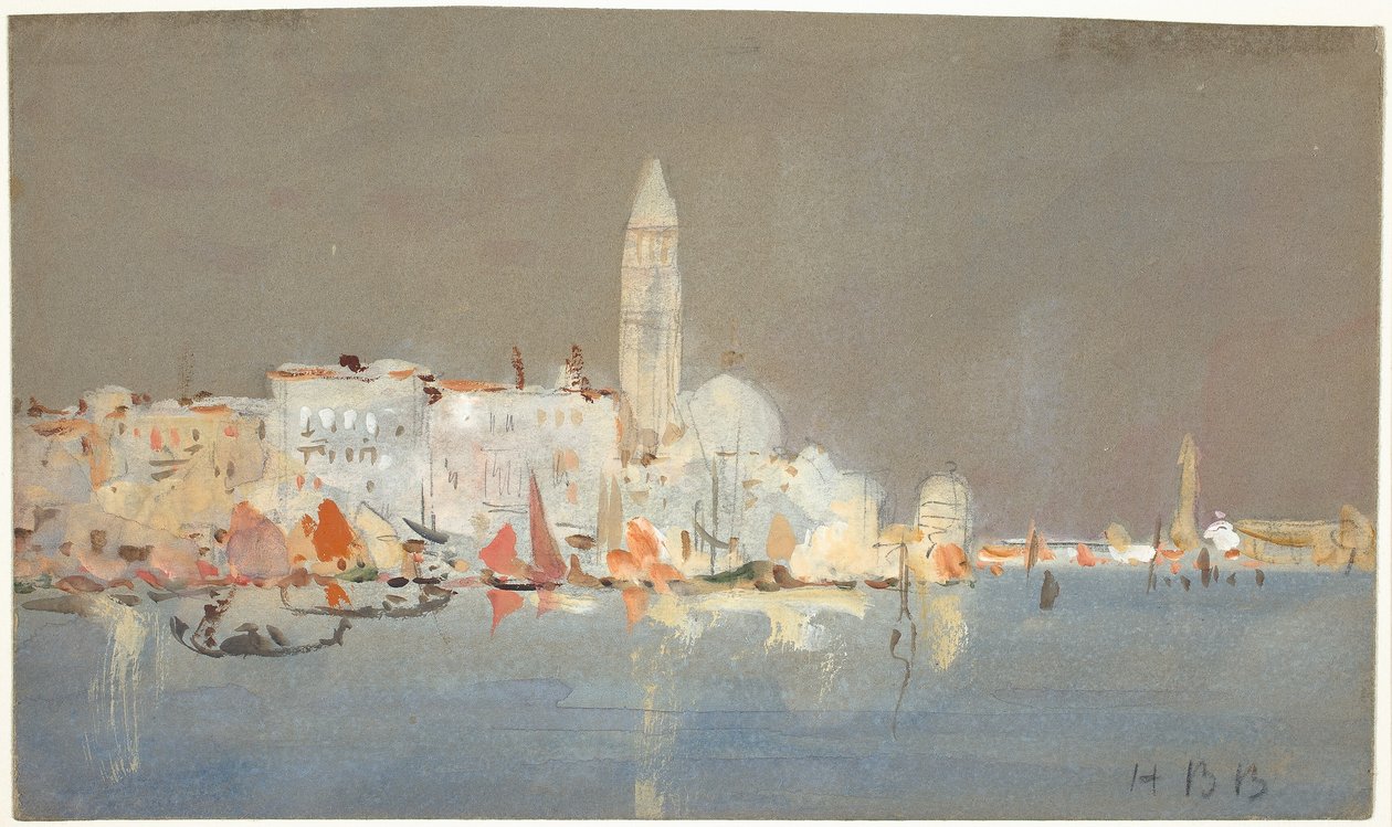 Venetian Capriccio with a Campanile by Hercules Brabazon Brabazon