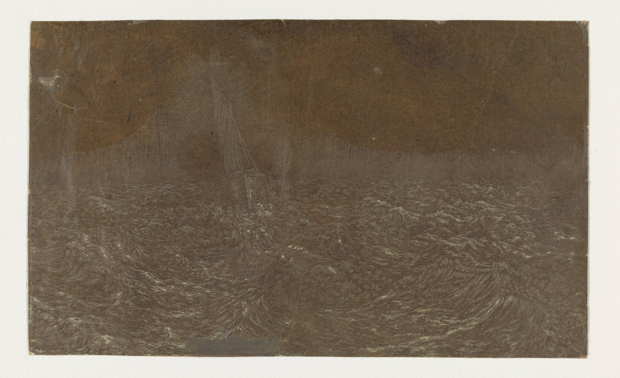 Ship in Rough Water by Hercules Segers