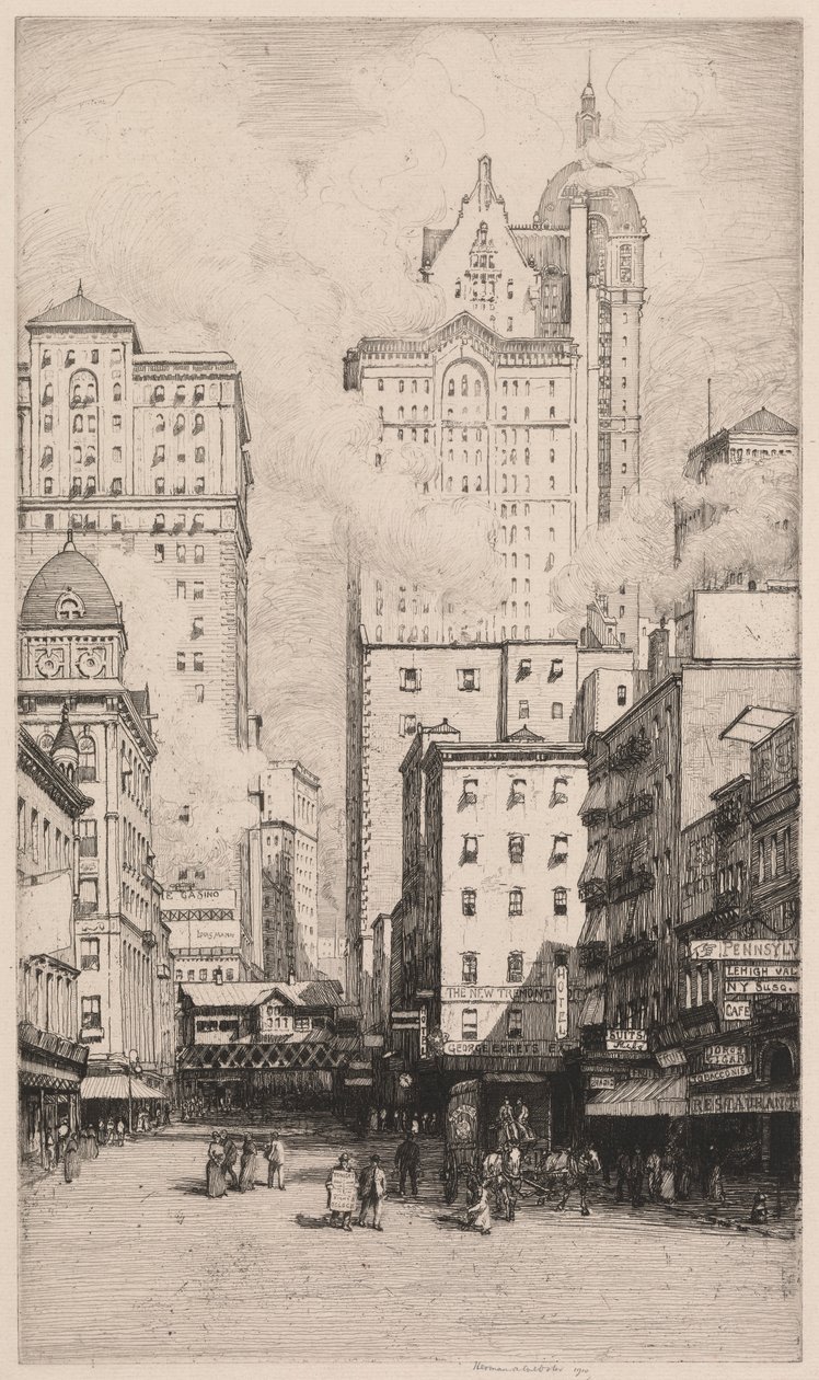 Cortland Street, New York by Herman Armour Webster