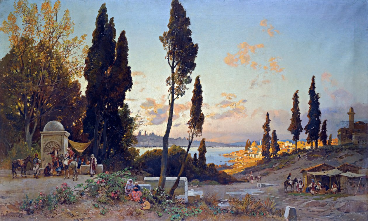 Views across the Bosphorus, Constantinople by Herman David Salomon Corrodi
