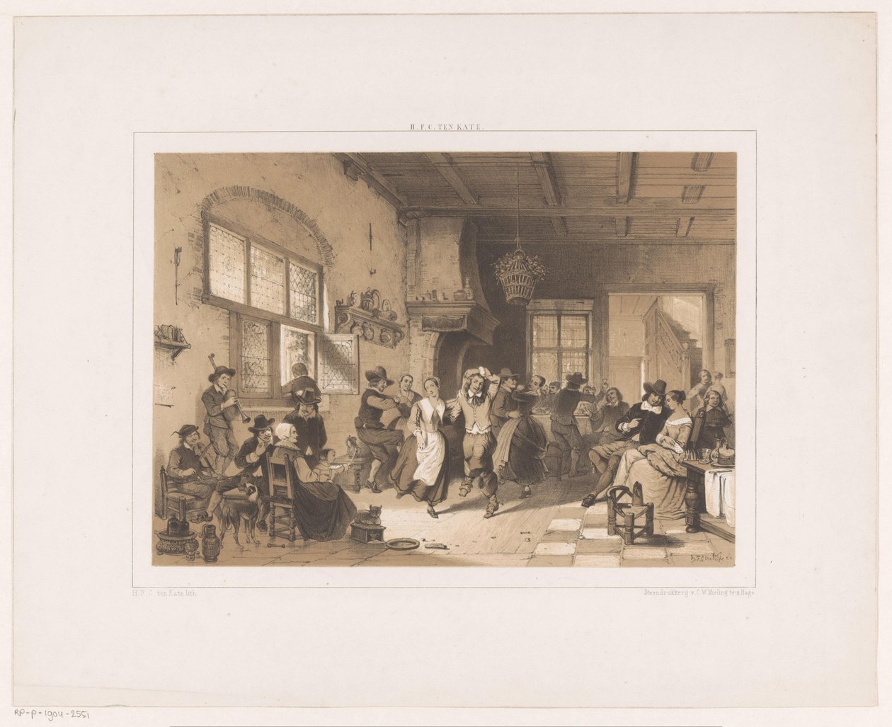 Dancing Company in an Inn by Herman Frederik Carel ten Kate