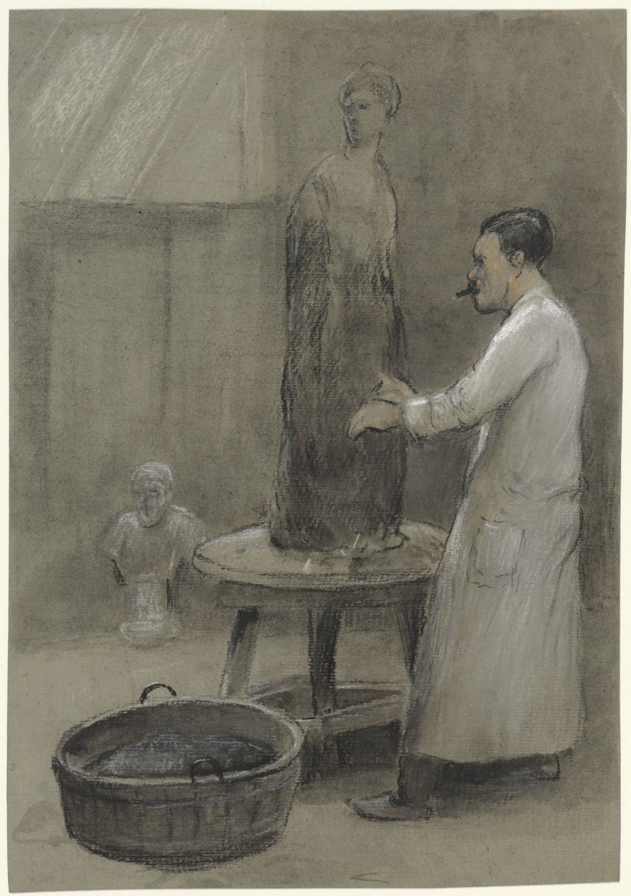 Sculptor and His Sculpture by Herman Heijenbrock