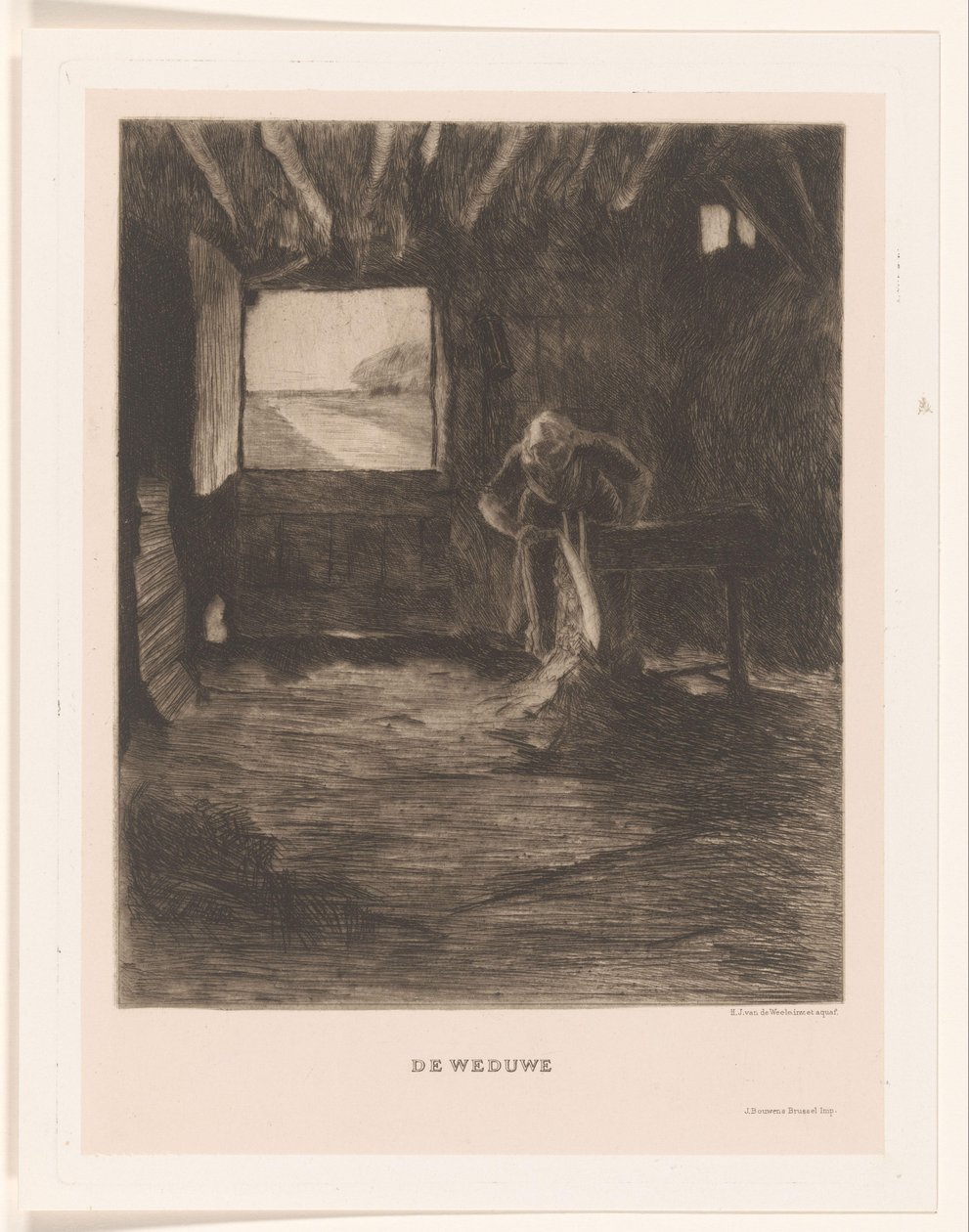 Woman in a Barn by Herman Johannes van der Weele
