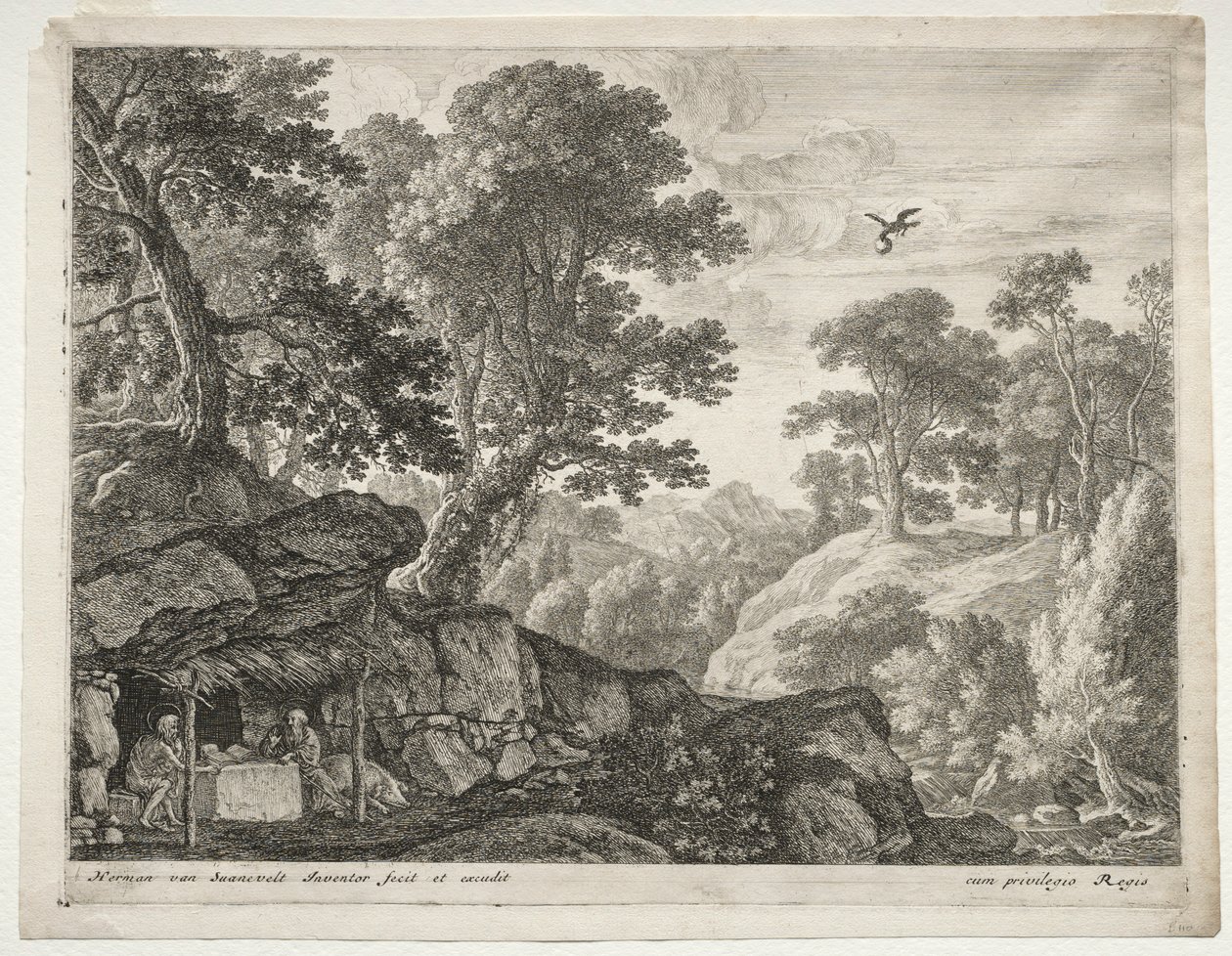 Landscape with Sts. Paul and Anthony by Herman van Swanevelt