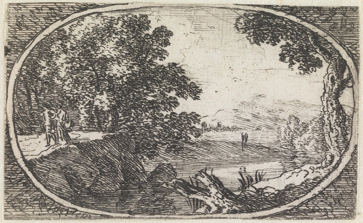 Landscape (no. 24 from the series: variae campestrum fantasiae) by Herman van Swanevelt