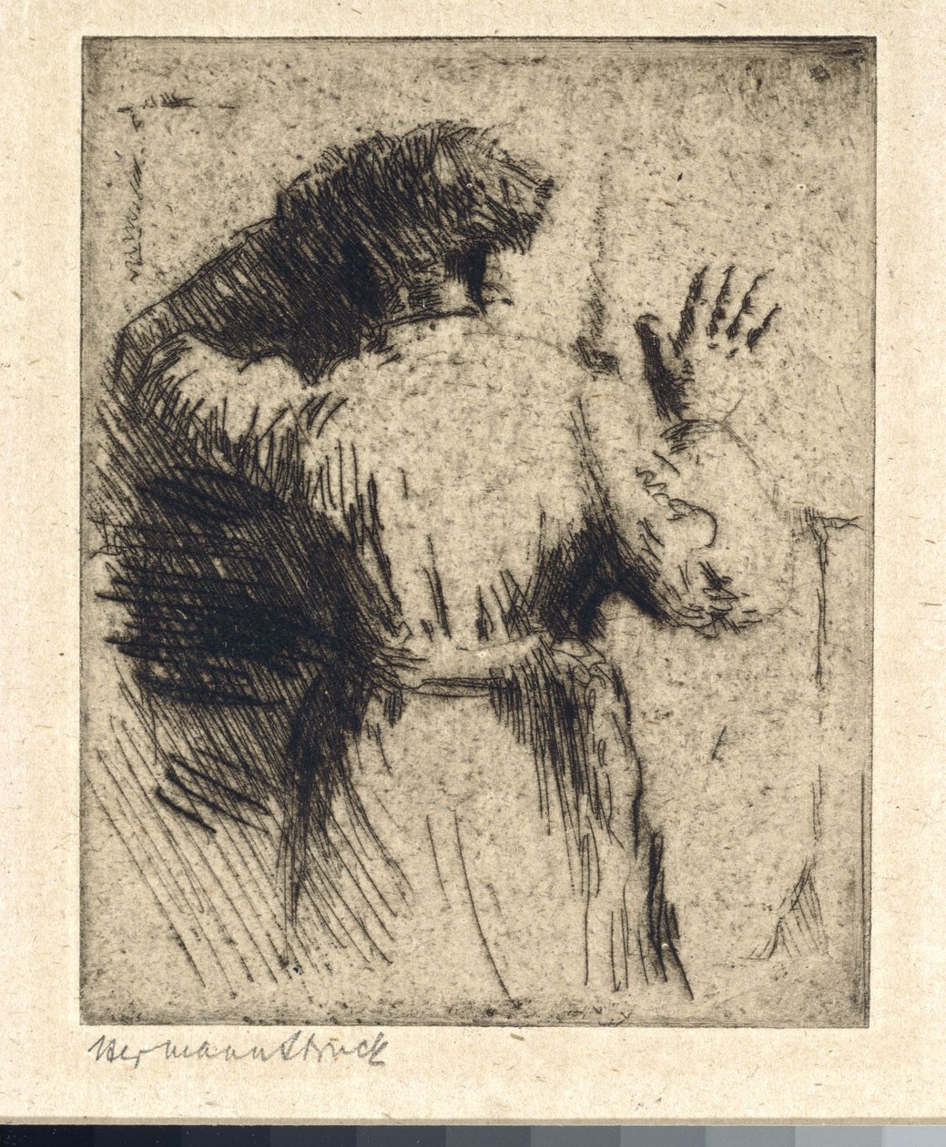 At the Wailing Wall in Jerusalem by Hermann Struck
