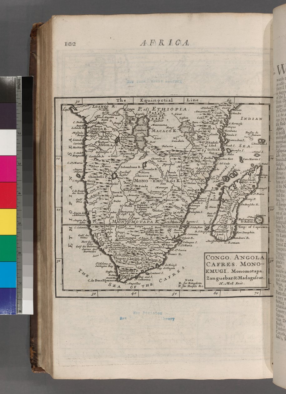 Congo. Angola. Cafres. Monoemugi. Monomotapa. Zanguebar & Madagascar, 1701 by Hermann Moll