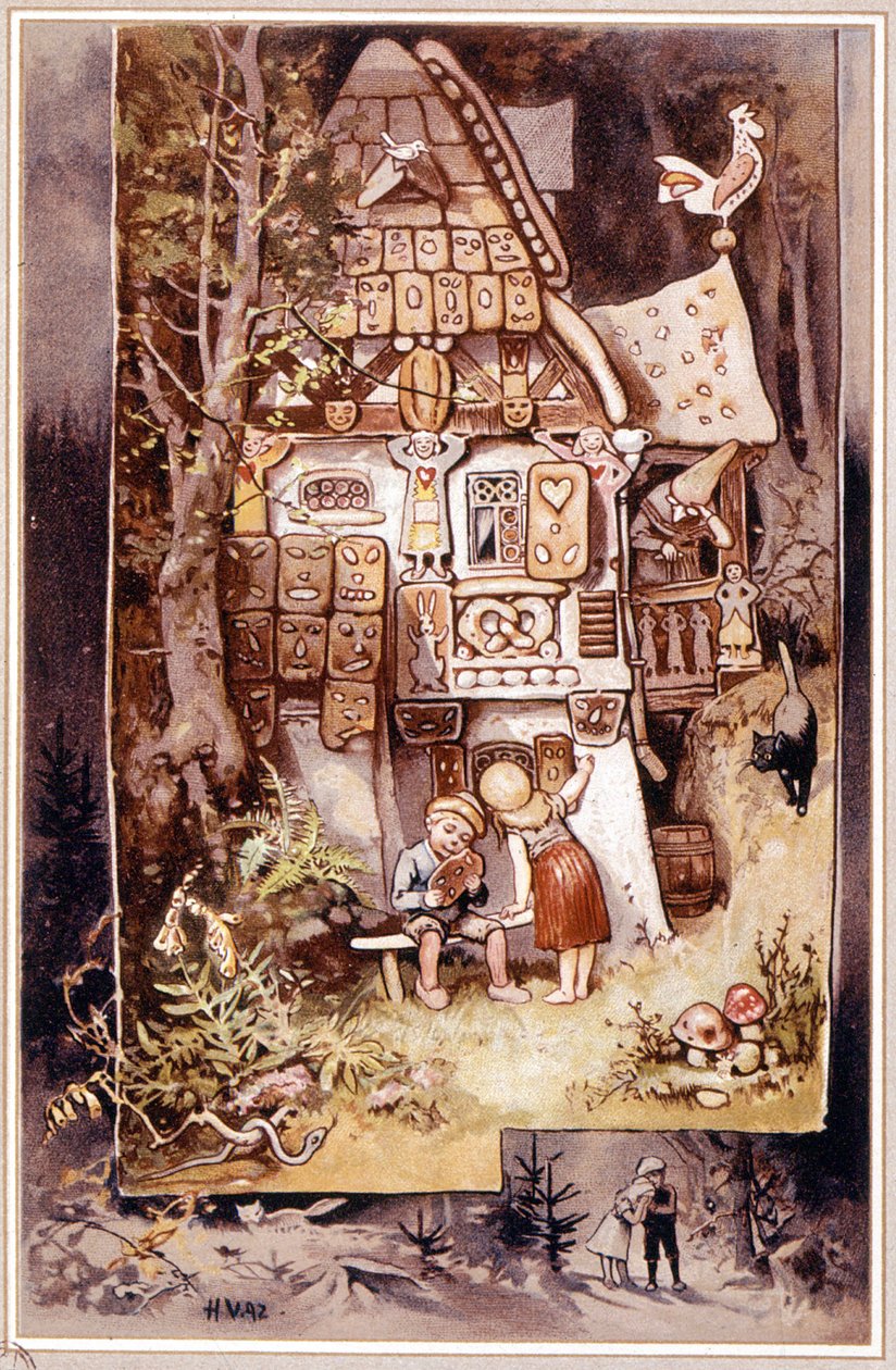 Hansel and Gretel, tale by Grimm - illustration by Hermann Vogel by Hermann Vogel