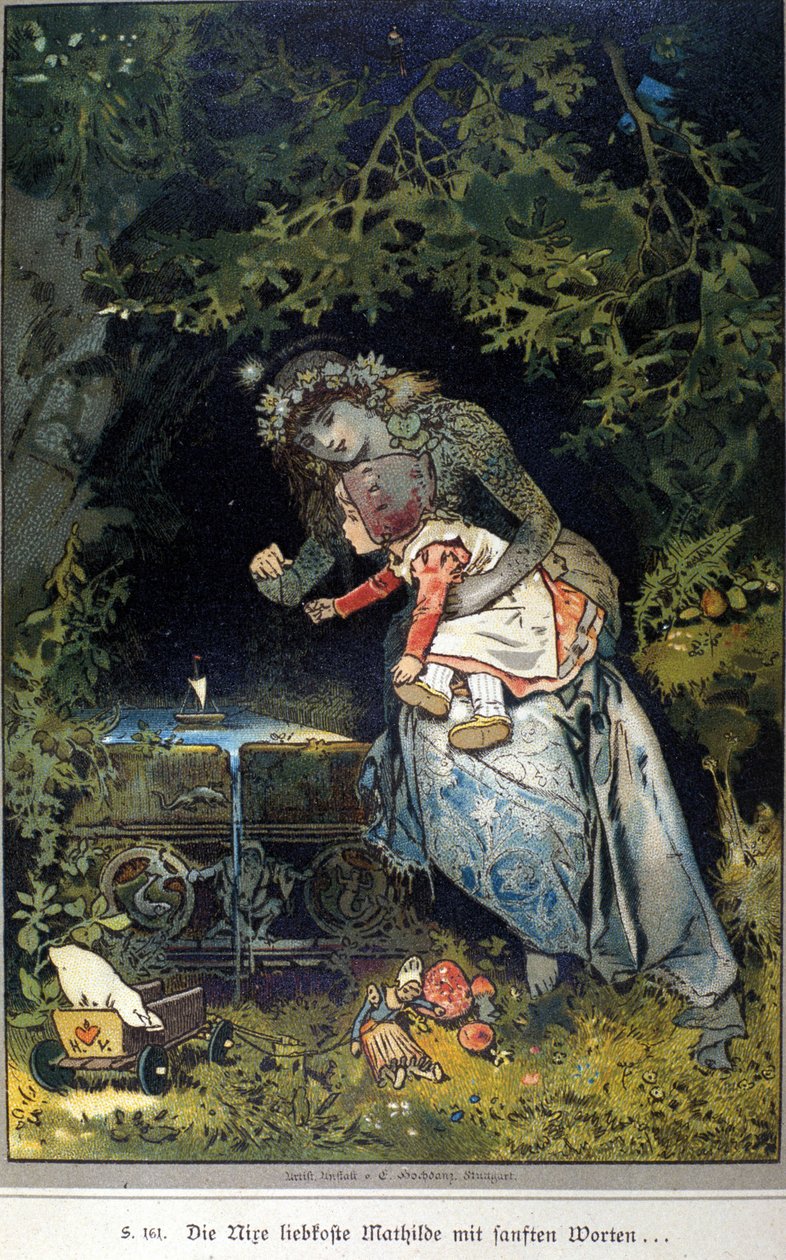 Illustration of Vogel for a tale by brothers Jacob and Wilhelm Grimm by Hermann Vogel