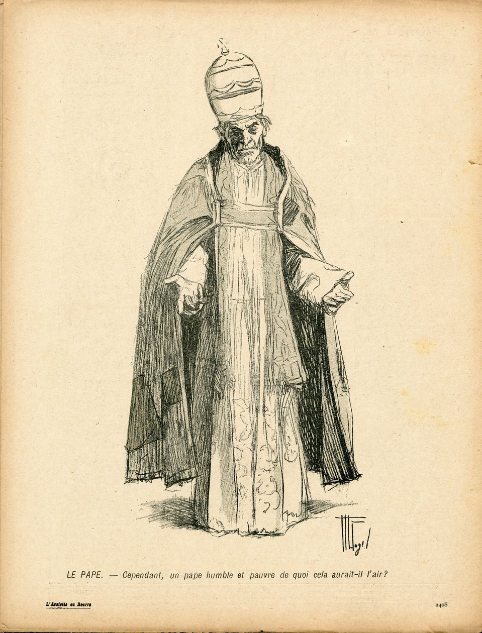 The Butter Plate, number 143, Satirical in B & W by Hermann Vogel