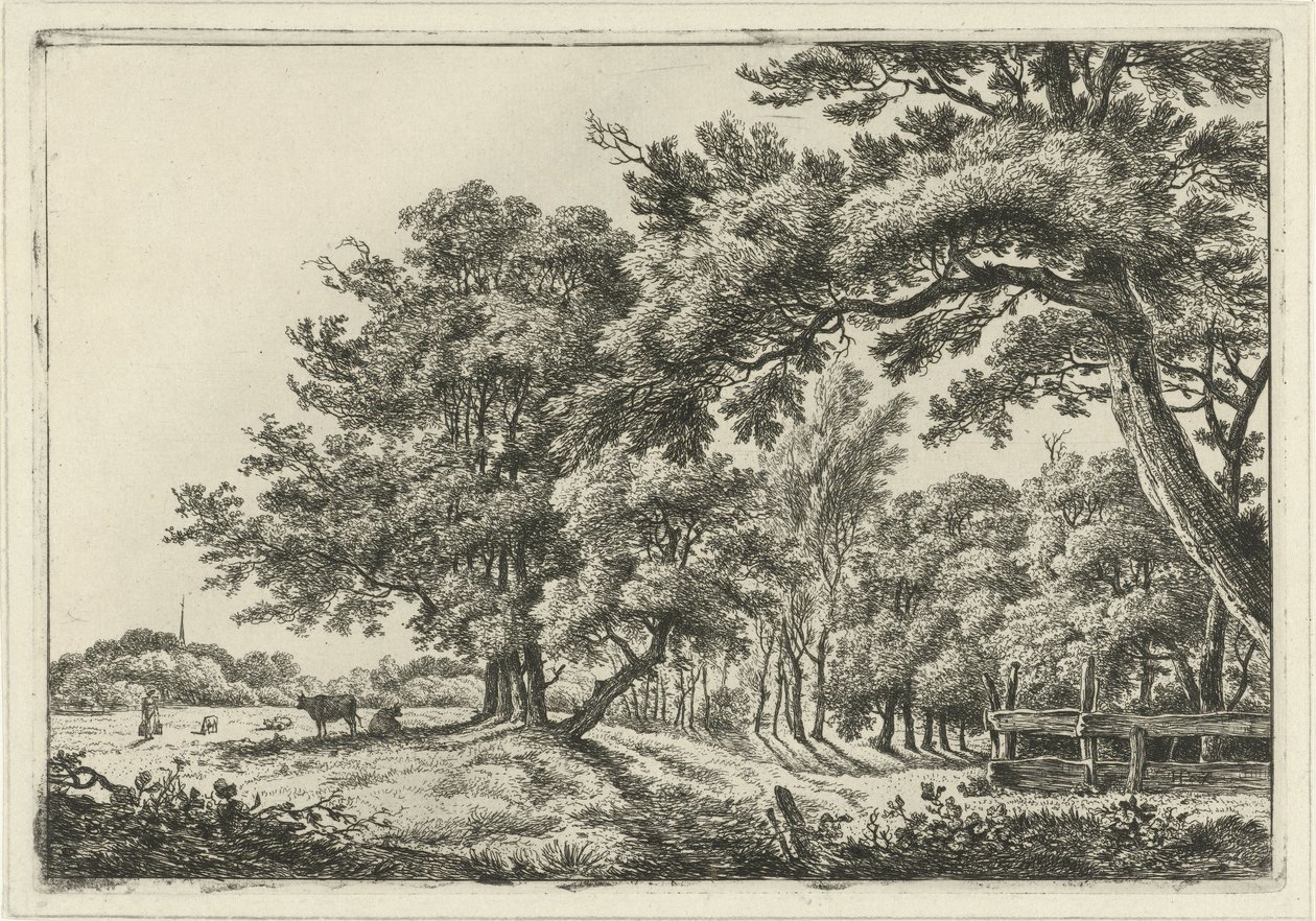 Landscape with Two Cows in the Shade by Hermanus Fock