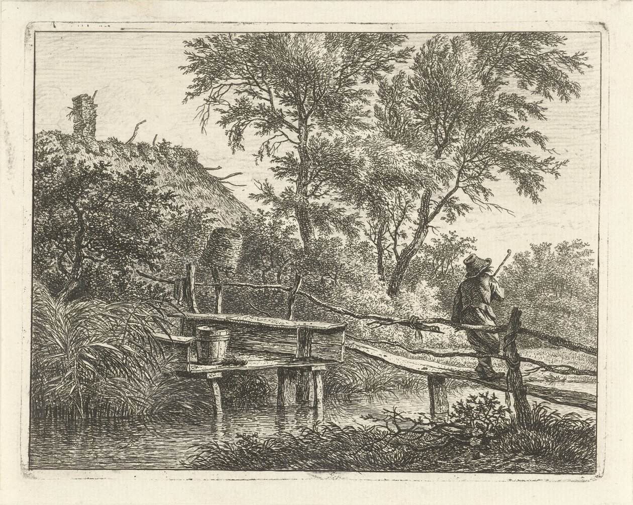 Man on Bridge by Hermanus Fock