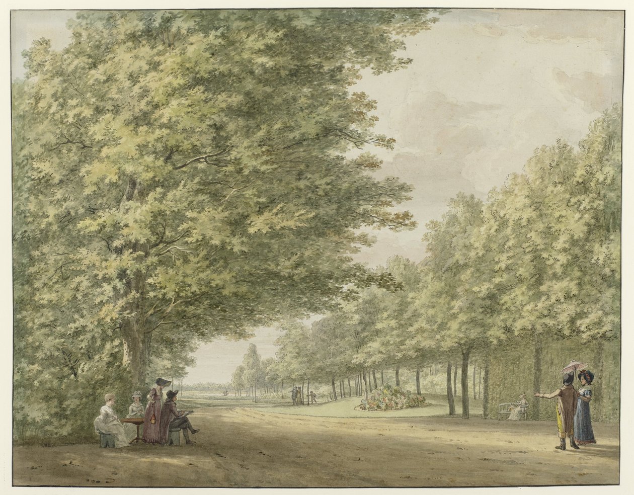 View in the Gardens of the Zandbergen Estate by Hermanus Numan