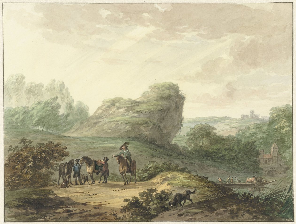 Landscape with Riders by Hermanus Numan