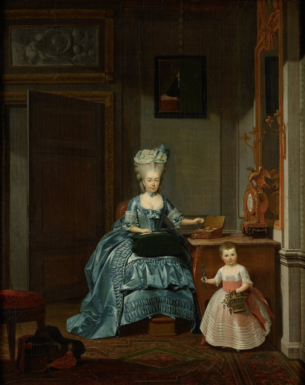 Susanna van Collen née Mogge and her Daughter by Hermanus Numan