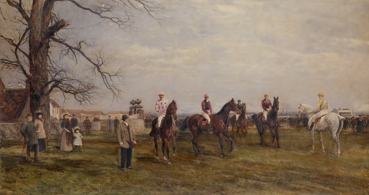 A Country Meeting, Catterick Bridge by Heywood Hardy