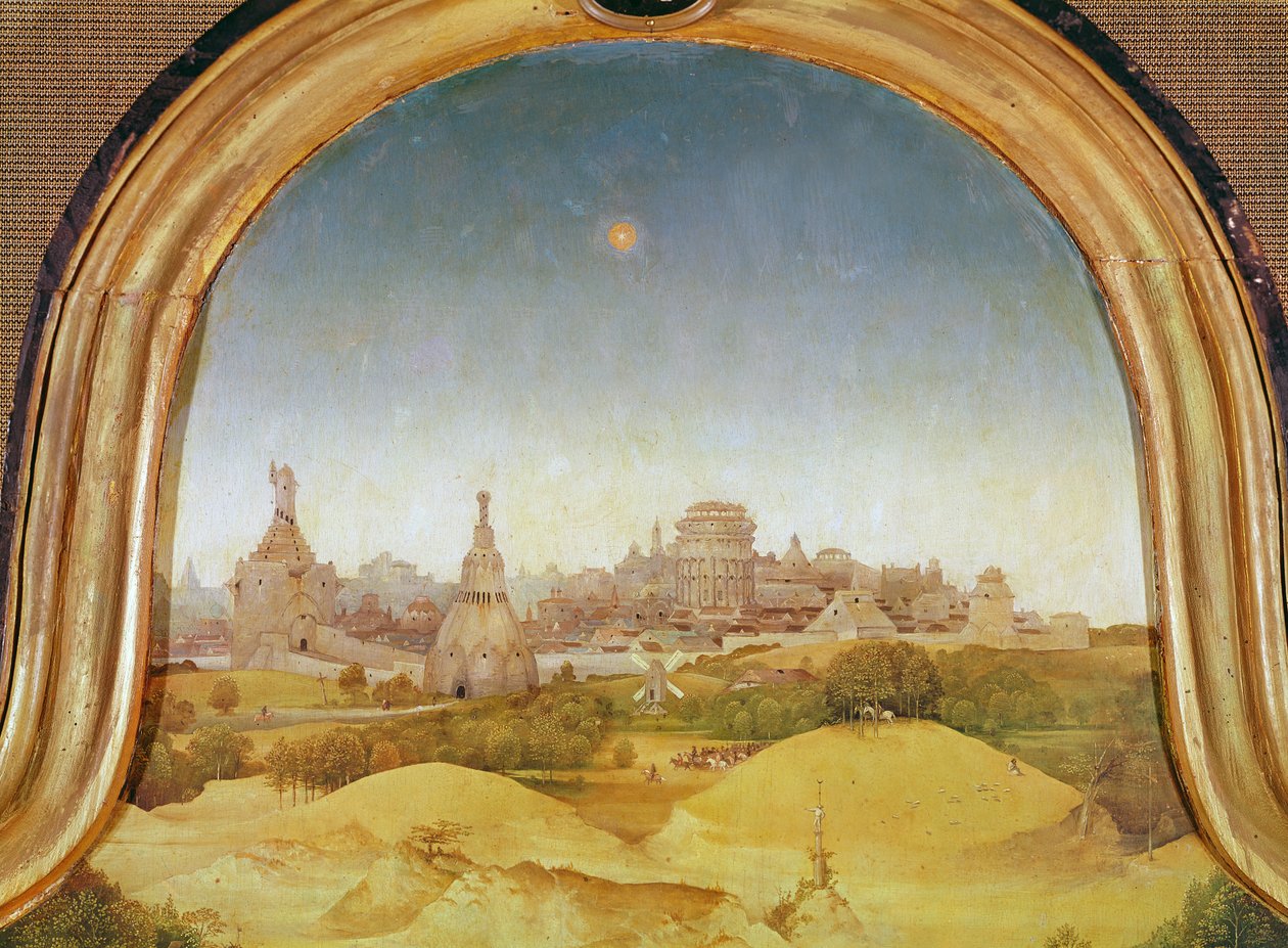 Detail of the central panel of the Adoration of the Magi, 1510 by Hieronymus Bosch