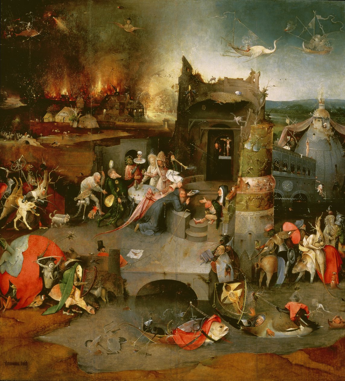 Temptation of St. Anthony (centre panel) (detail) by Hieronymus Bosch