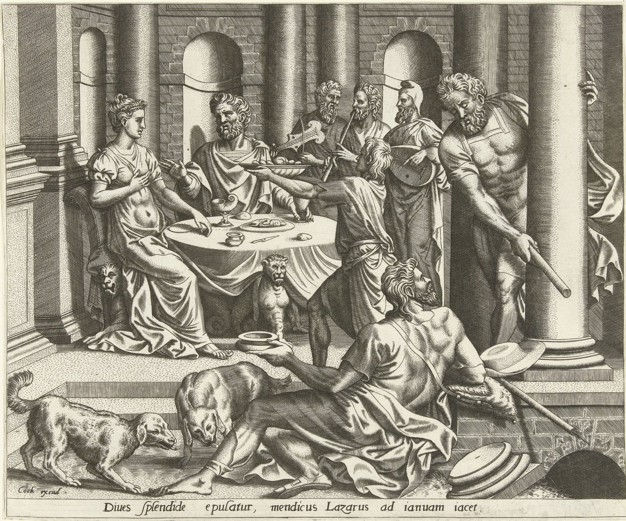 The Rich Man and the Poor Lazarus by Hieronymus Cock