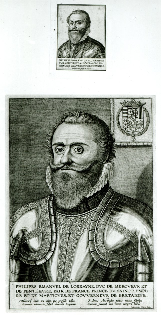 Portrait of Philippe-Emmanuel de Lorraine, Duke de Mercoeur by Hieronymus or Jerome Wierix