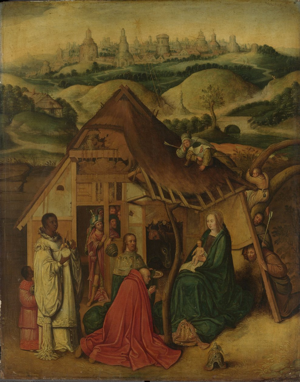 Adoration of the Magi, early 17th century by Hieronymus (after) Bosch