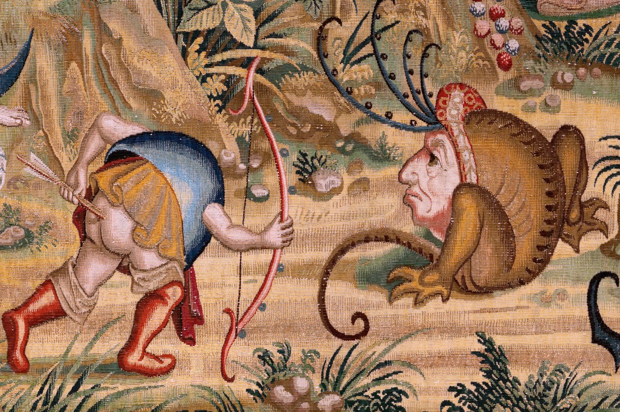 Four Tapestries after Hieronymus Bosch: Saint Anthony in Prayer by Hieronymus (after) Bosch