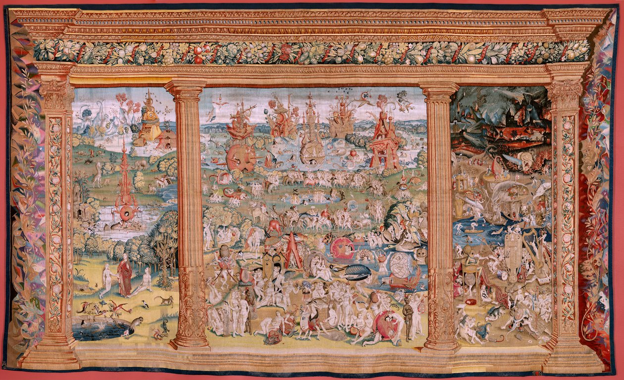 Series Four tapestries after Hieronymus Bosch. The Garden of Earthly Delights. Fourth tapestry in the series. Before 1560. by Hieronymus (after) Bosch