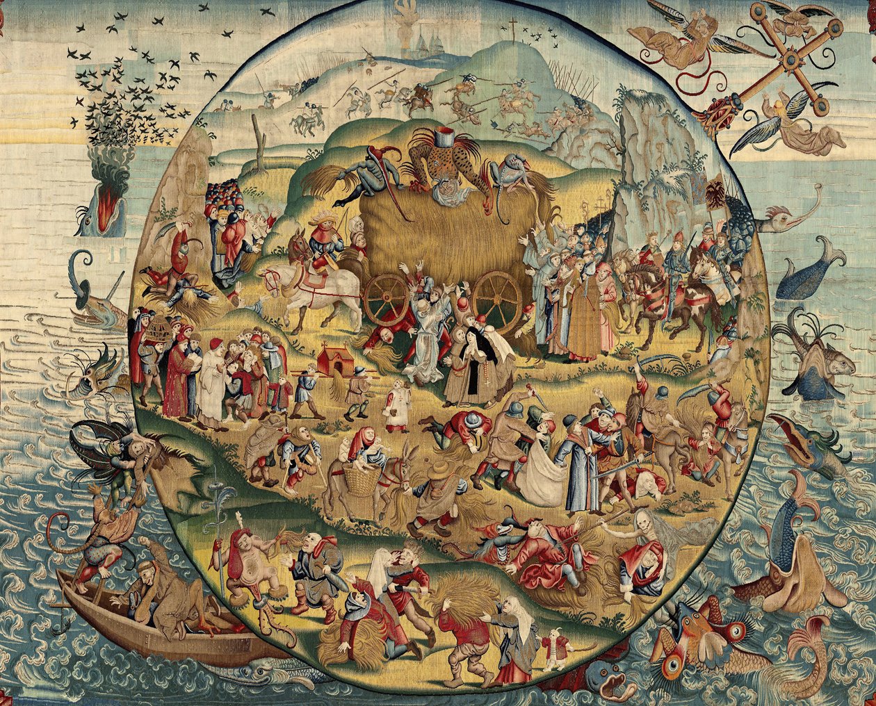 Tapestry Inspired by the Work of Hieronymus Bosch, c.1560 by Hieronymus (after) Bosch