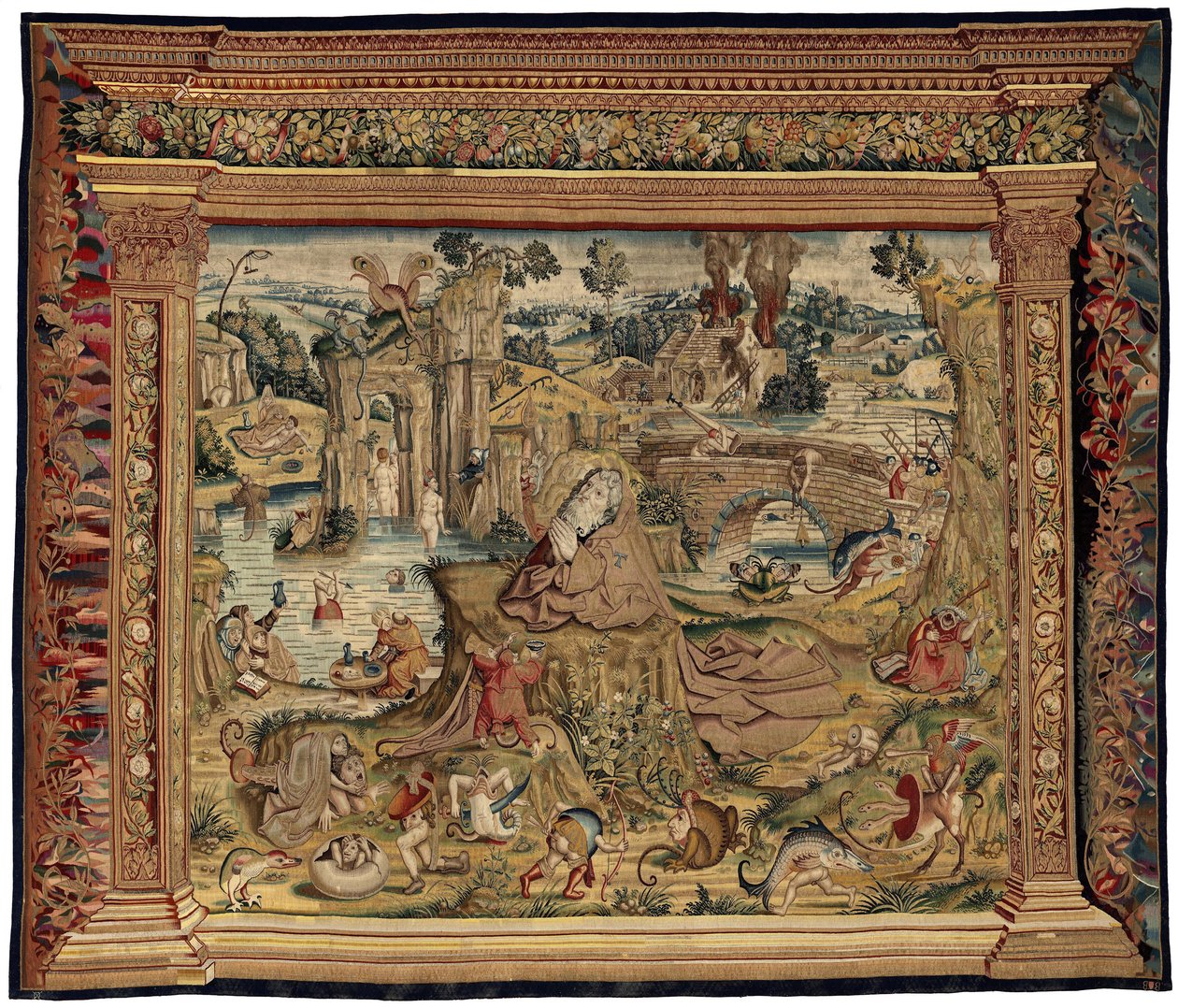 Tapestry Inspired by the Work of Hieronymus Bosch, c.1560 by Hieronymus (after) Bosch