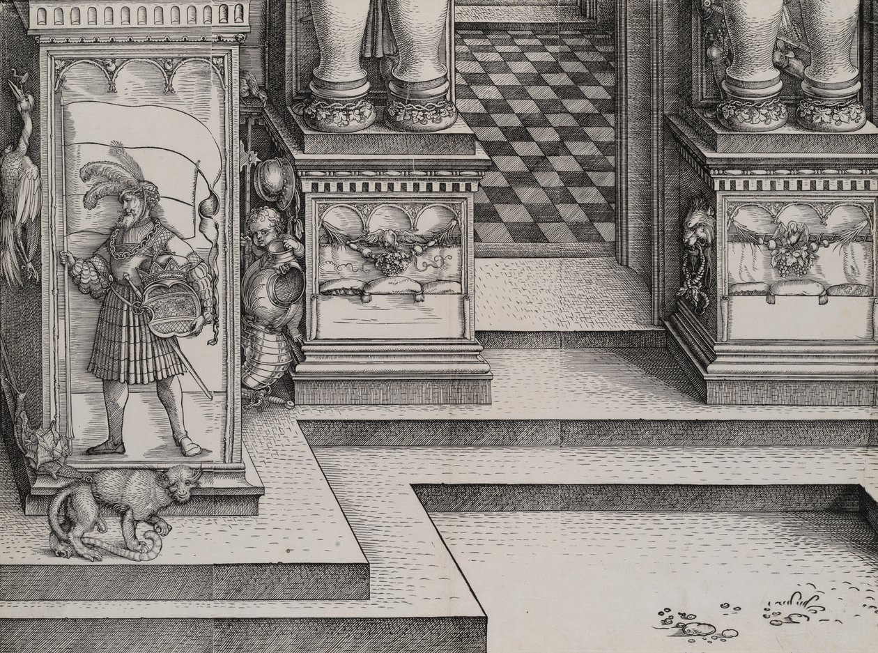 Lower Portion of the Entryway to the Right Portal Die Porten des Adels by Hieronymus Andreae