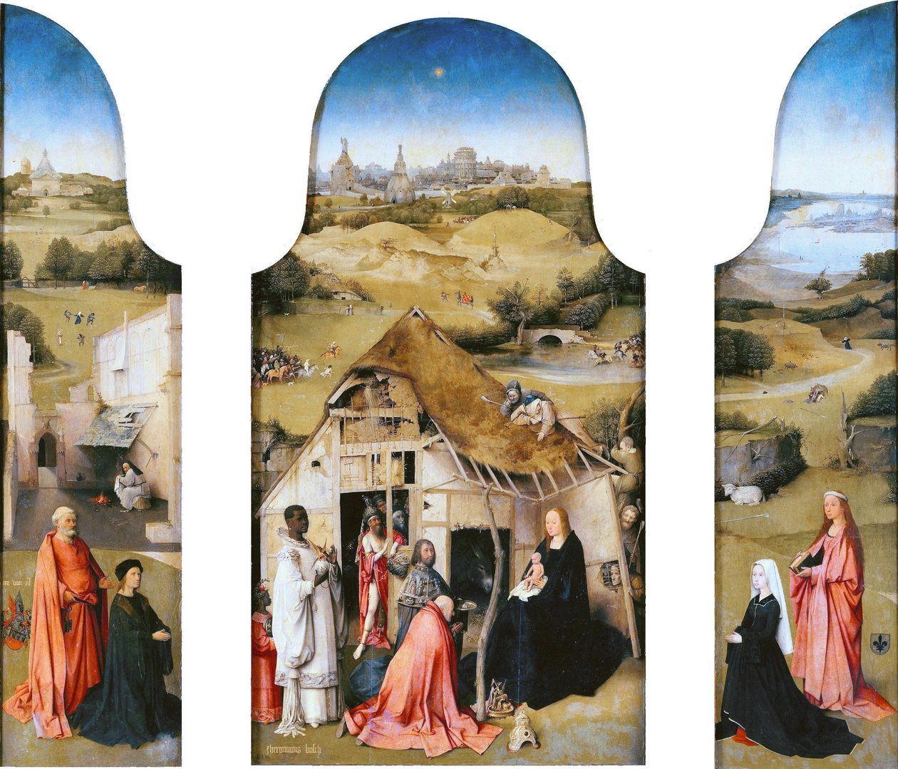 Adoration of the Magi, Interior (detail) by Hieronymus Bosch