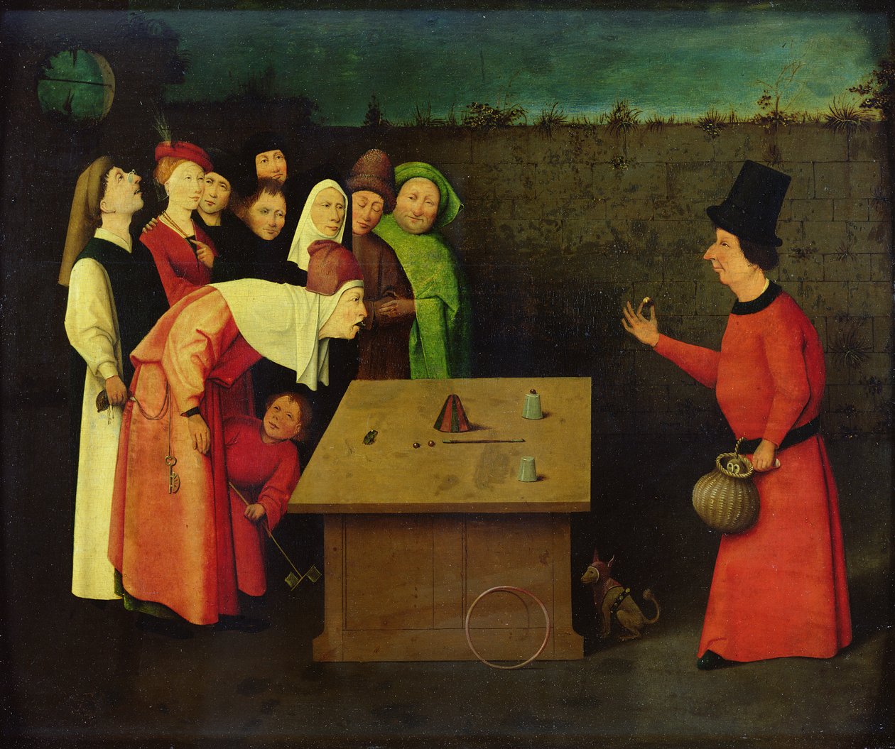 The Conjuror (pre-restoration) by Hieronymus Bosch
