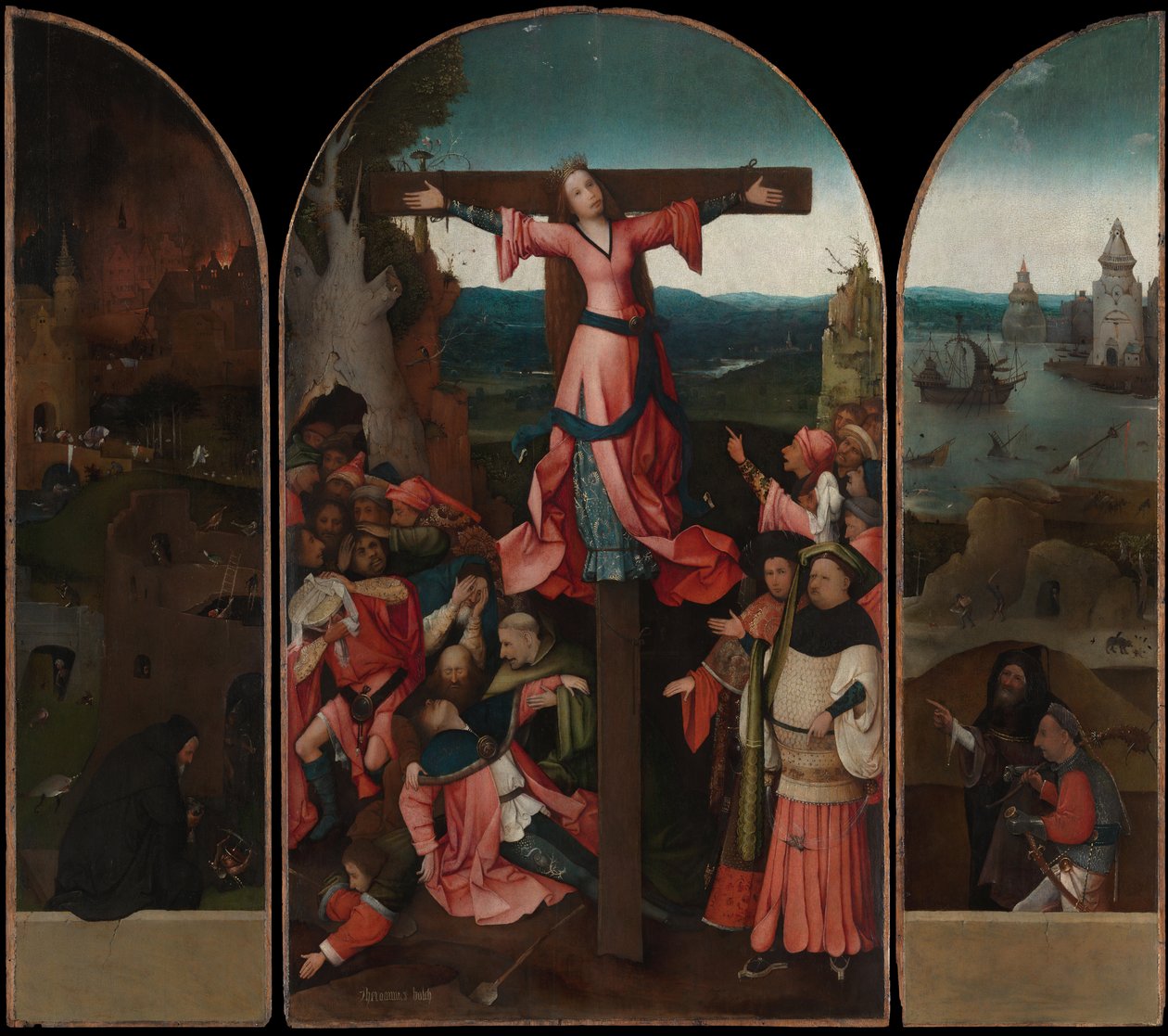 Triptych of the Crucified Martyr by Hieronymus Bosch
