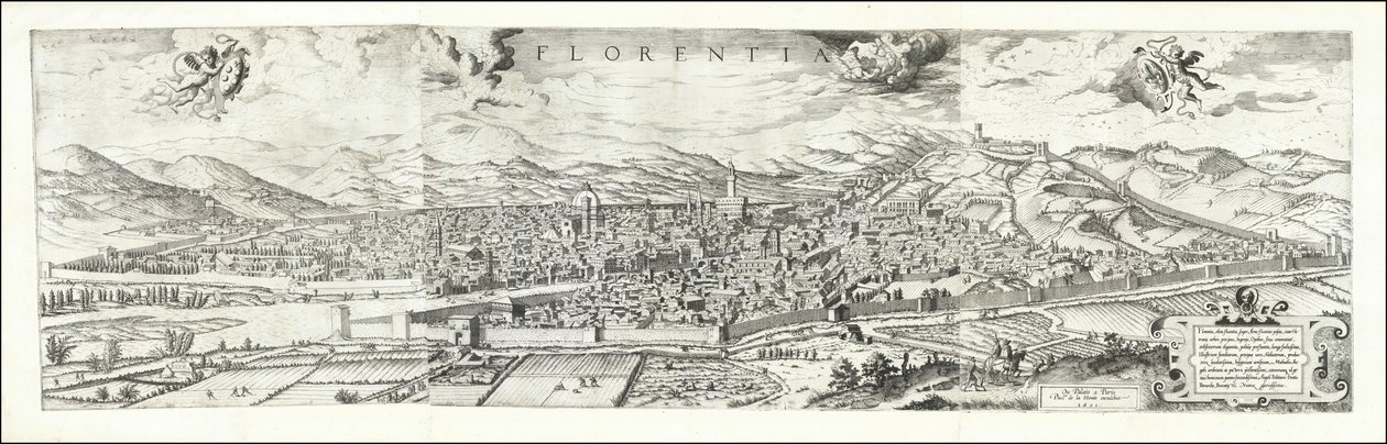 1557 View of Florence by Hieronymus Cock