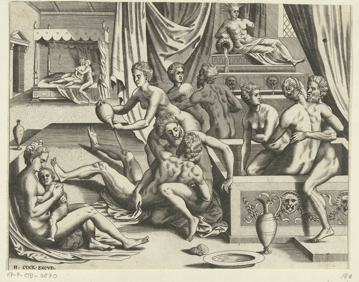 Bathing Men and Women by Hieronymus Cock